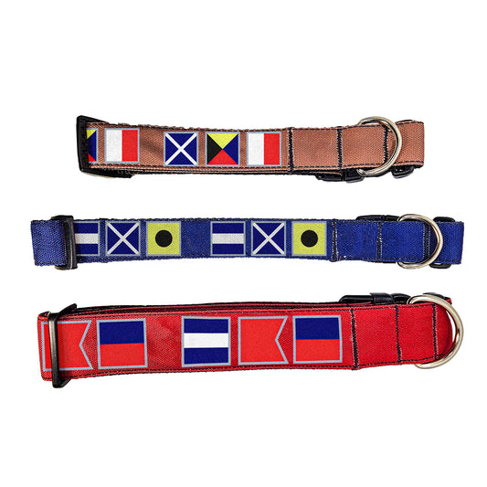 Personalized Nautical Flag Collar