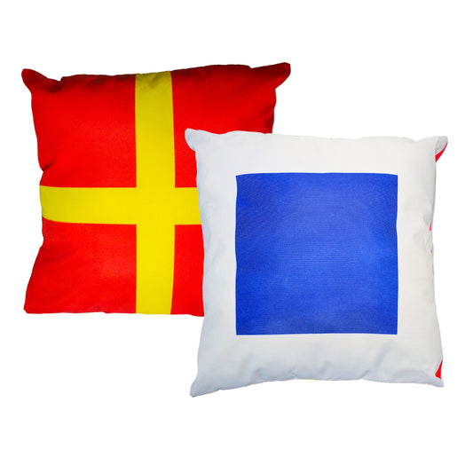 Personalized Nautical Flag Two Sided Pillow