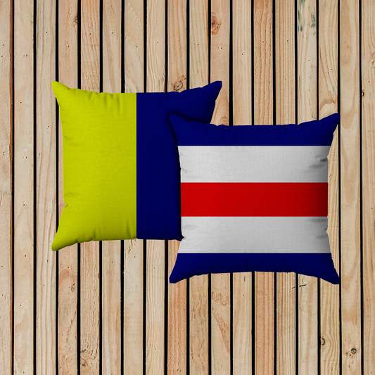 Personalized Nautical Flag Two Sided Pillow